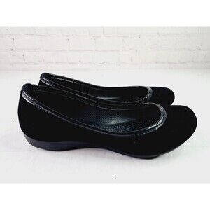 CROCS Black Ballet Flats Elegant Design